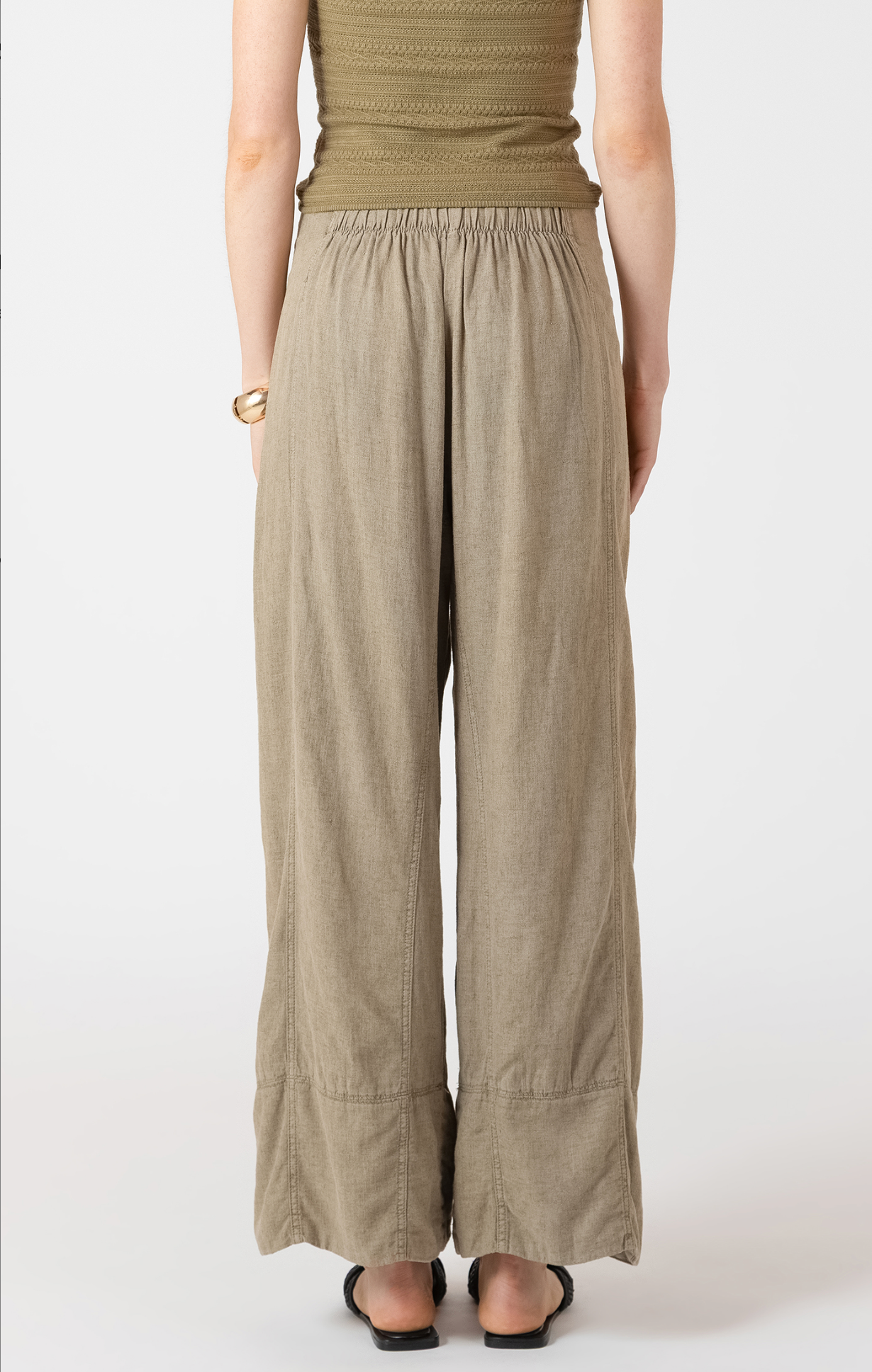 Easy Linen Pull On Pant | Faded Olive