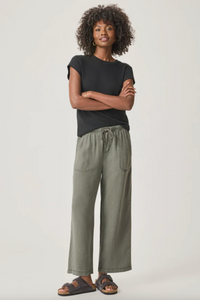 Angie Crop Wide Leg Pant | Vintage Olive Branch