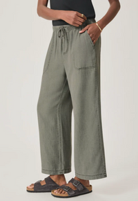 Angie Crop Wide Leg Pant | Vintage Olive Branch