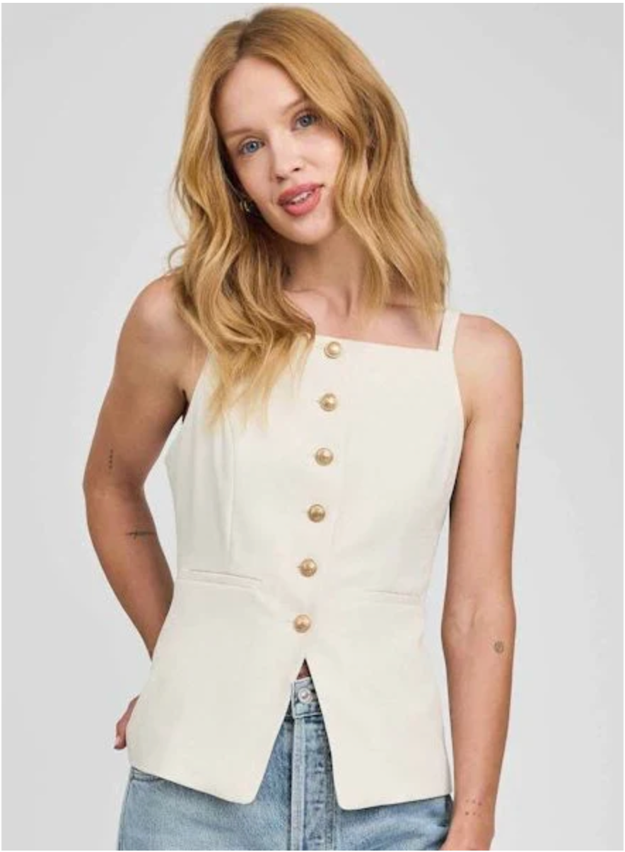 Harper Vest | Heather Cream