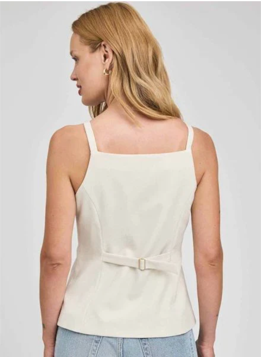 Harper Vest | Heather Cream