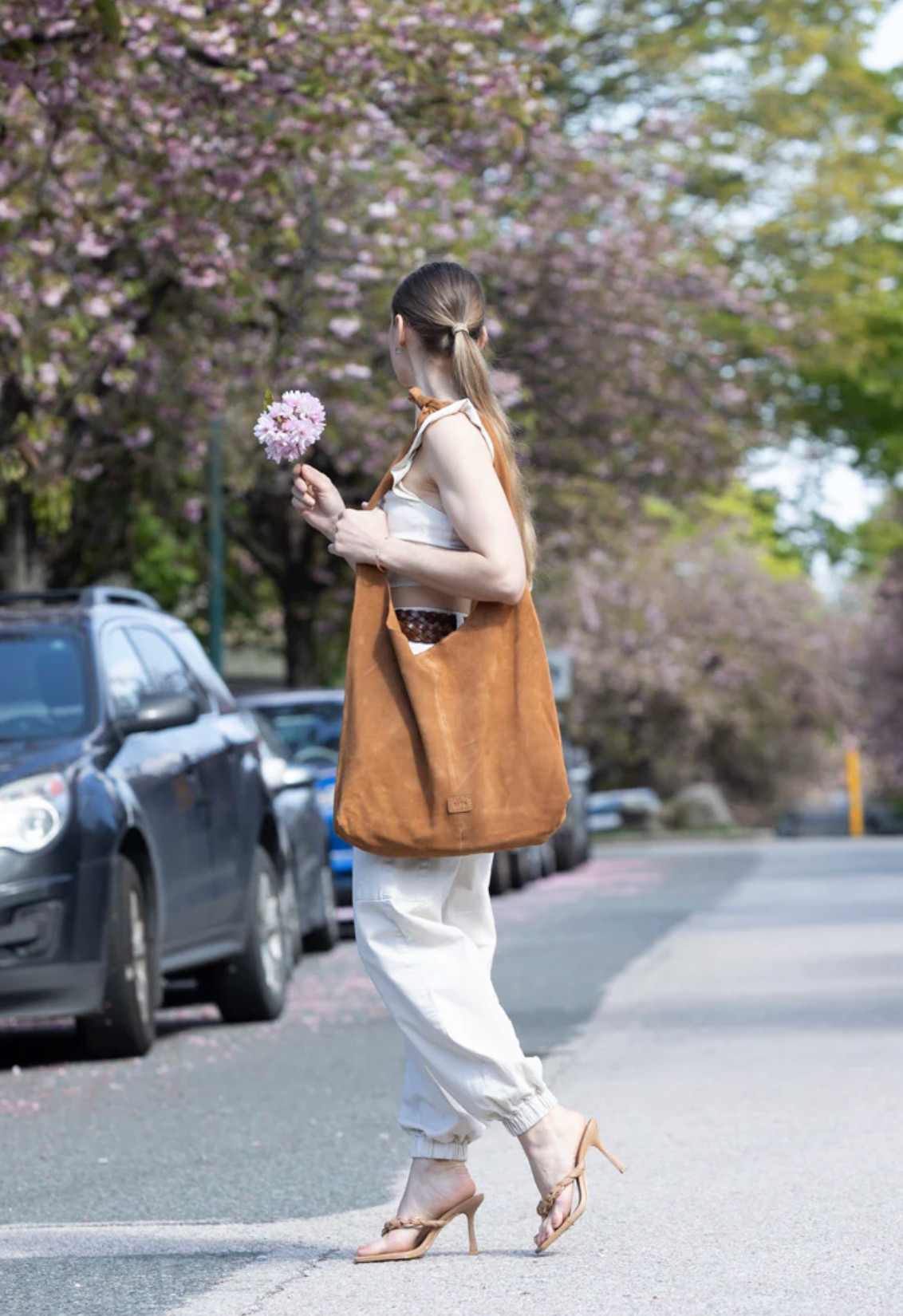 Knot Tote Suede | Tan