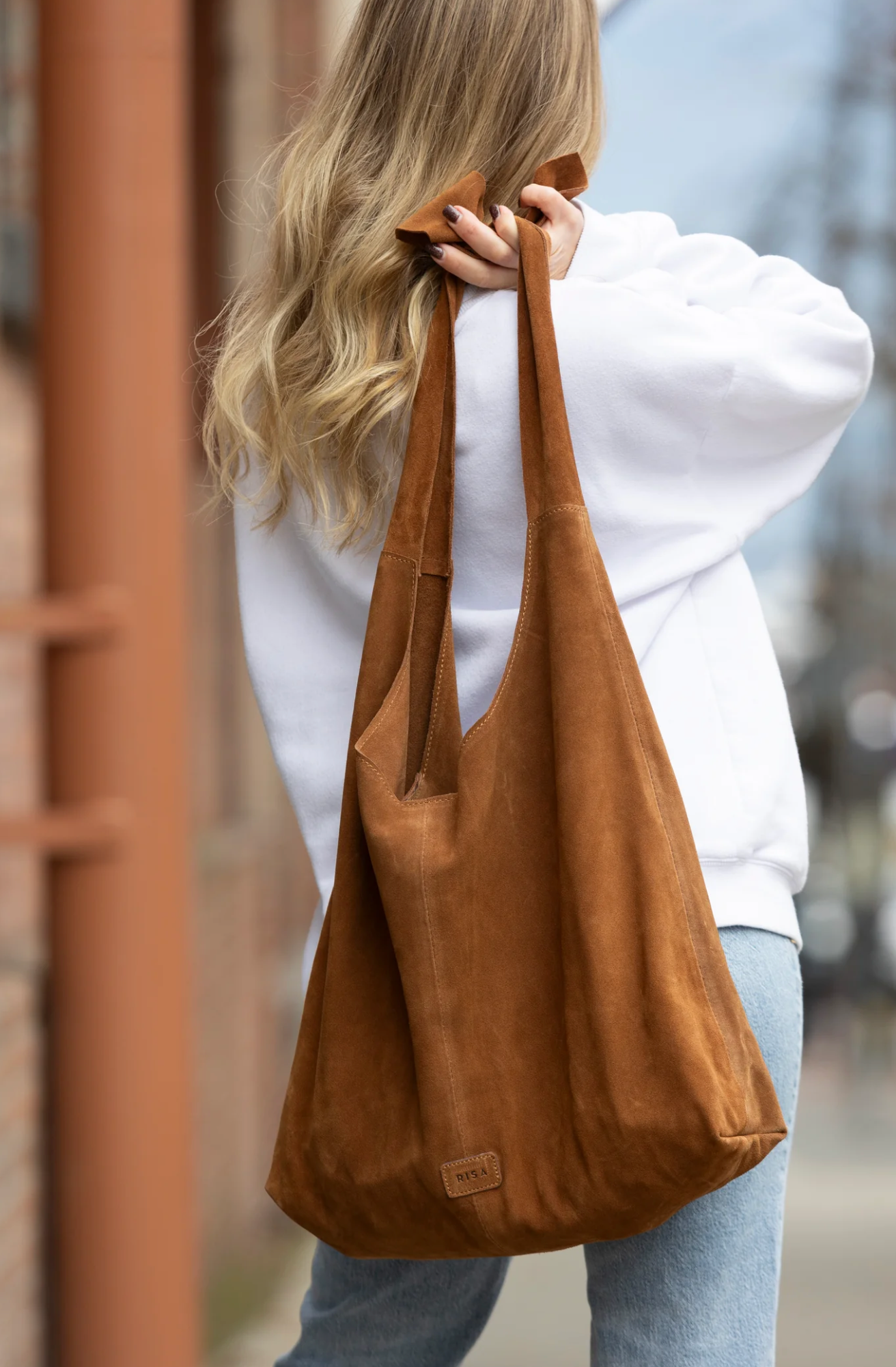 Knot Tote Suede | Tan