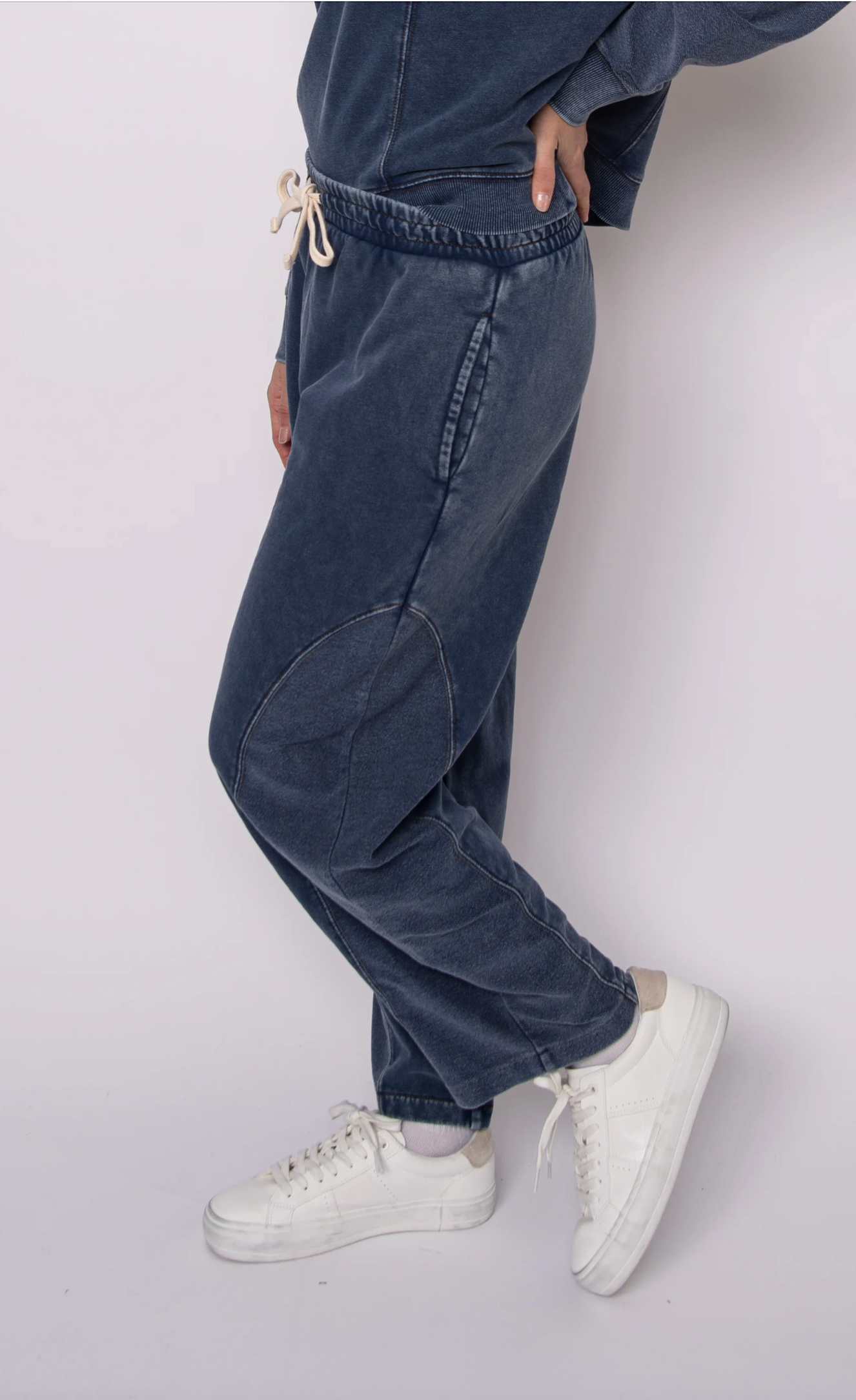 Silco Denim Look French Terry Pull On
