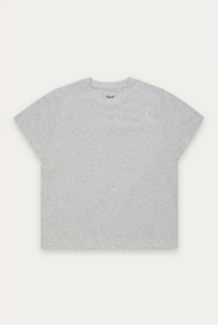 Boyfriend Cotton Tee | Heather Grey