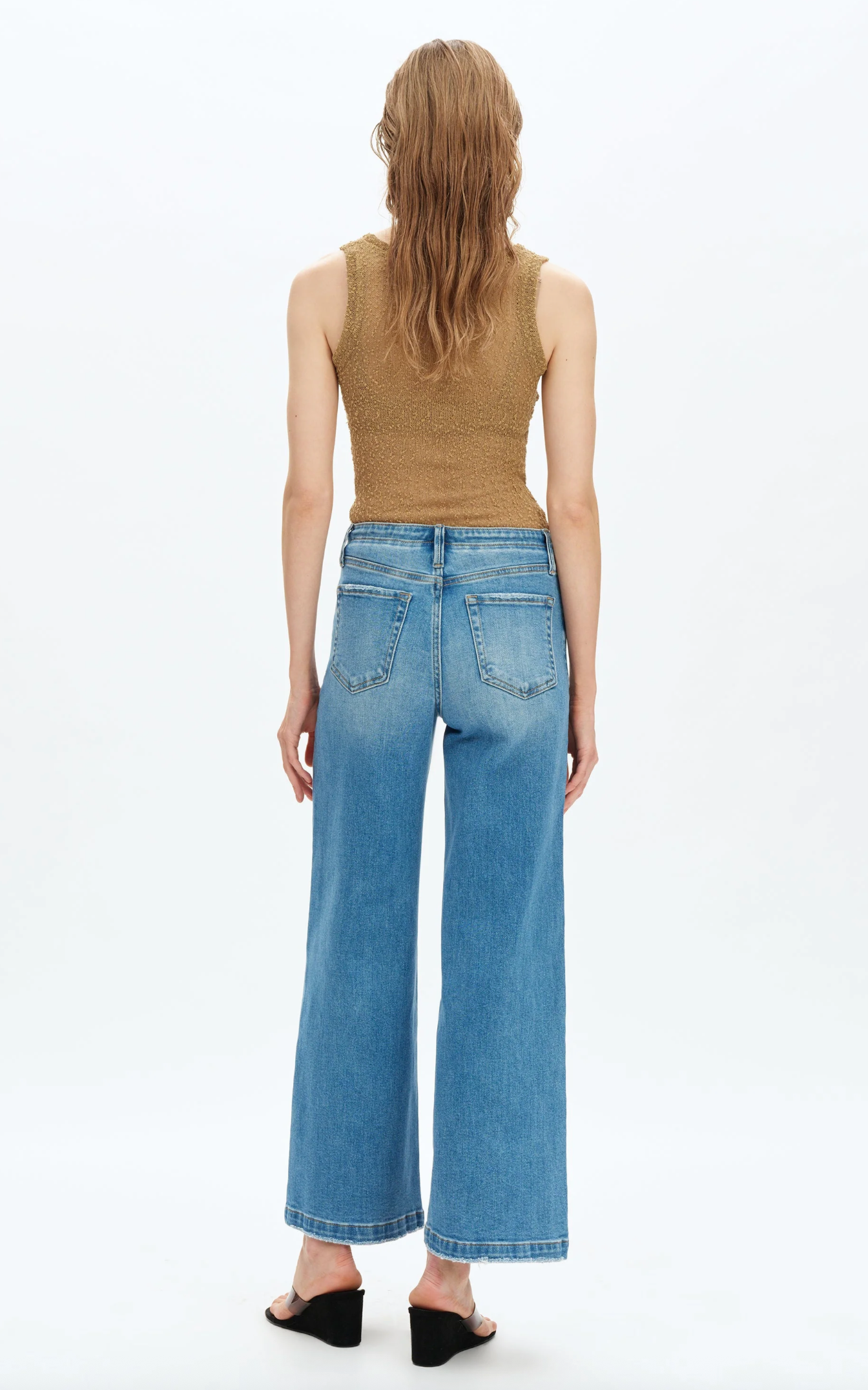 Zephyrine Mid Rise Wide Leg | Light Blue