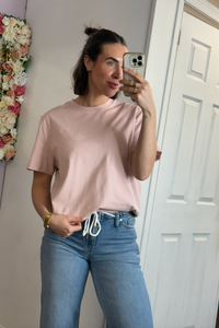 Boyfriend Cotton Tee | Blush