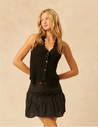 Remy Sleeveless knit Cardigan | Caviar