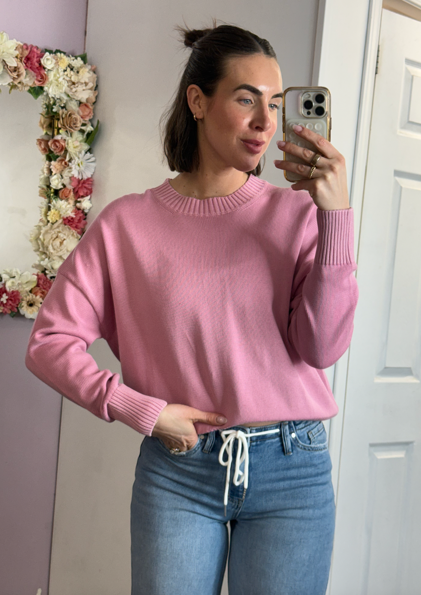 Nelkin Long Sleeve Crew Neck | Petal