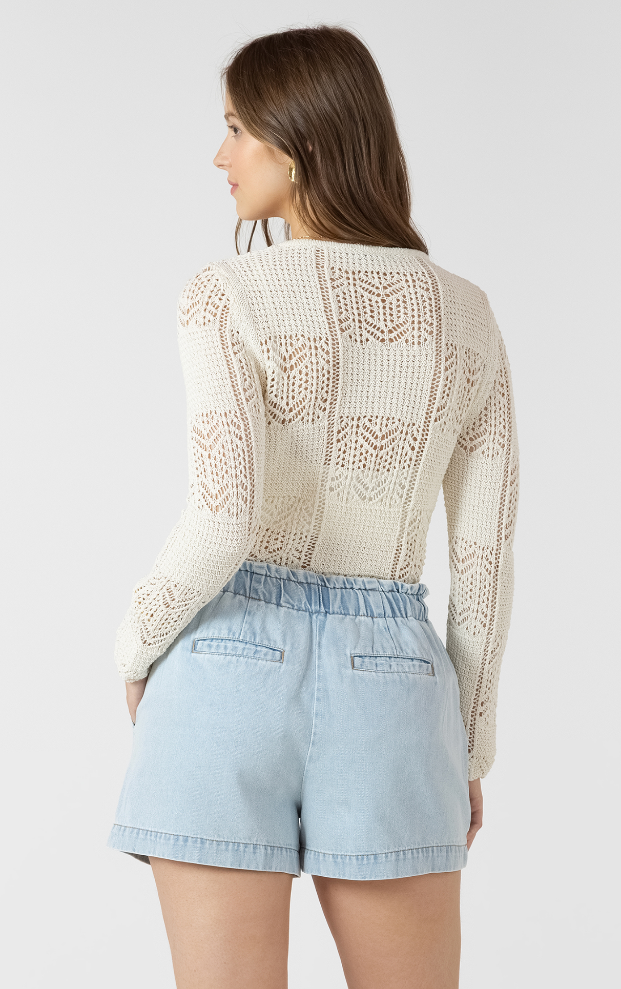 Pointelle Knit Cardigan