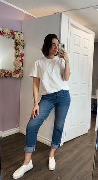 Boyfriend Cotton Tee | White