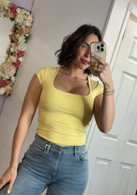 Shayla Cotton Core Cap Sleeve | Buttercup