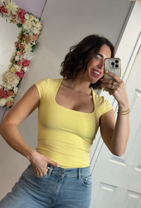 Shayla Cotton Core Cap Sleeve | Buttercup