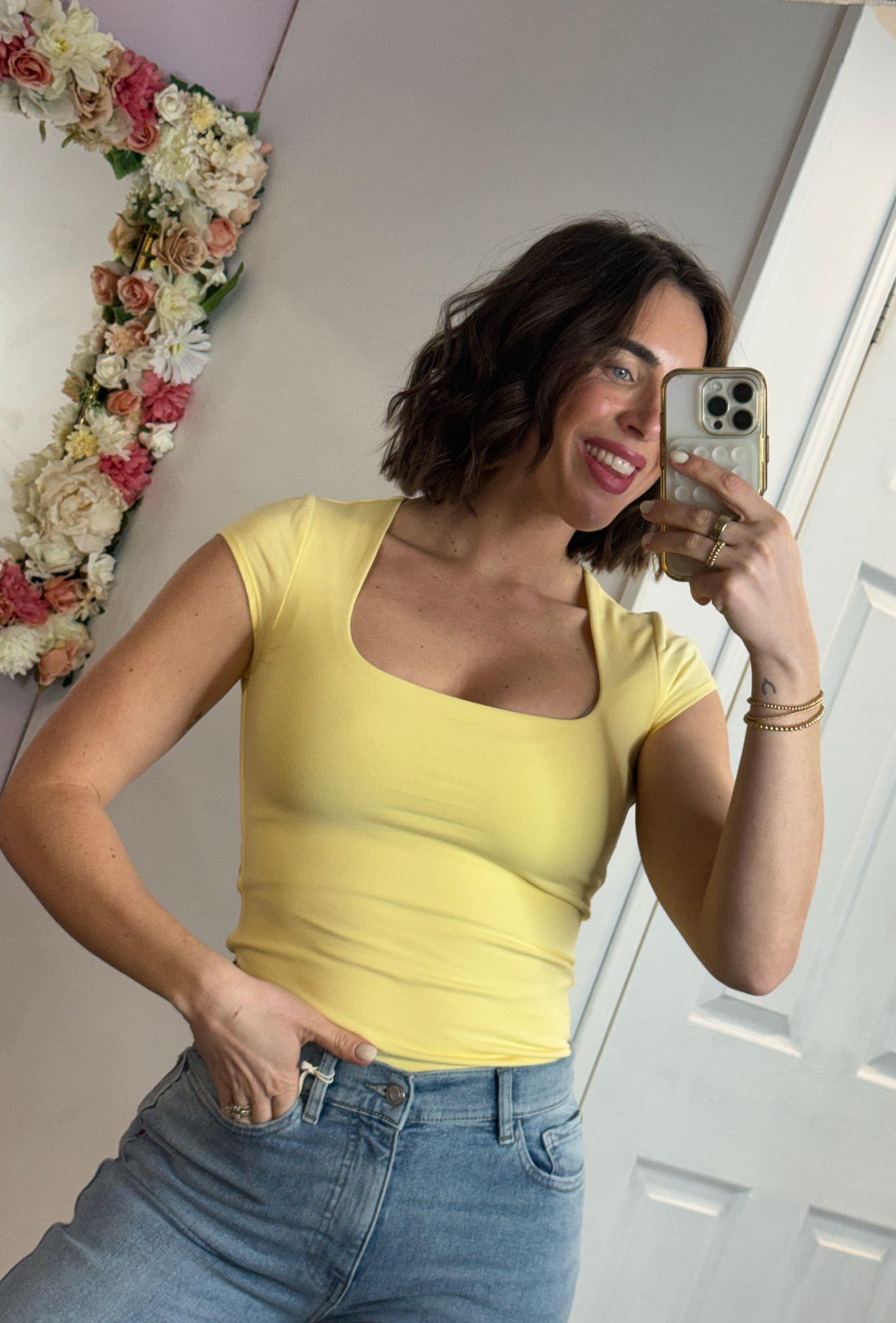 Shayla Cotton Core Cap Sleeve | Buttercup