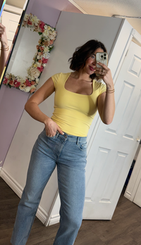 Shayla Cotton Core Cap Sleeve | Buttercup