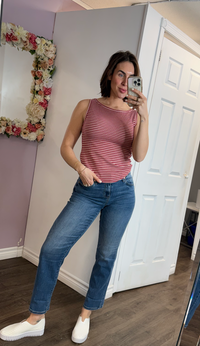 Sienna Stripe Top | Gradient Red