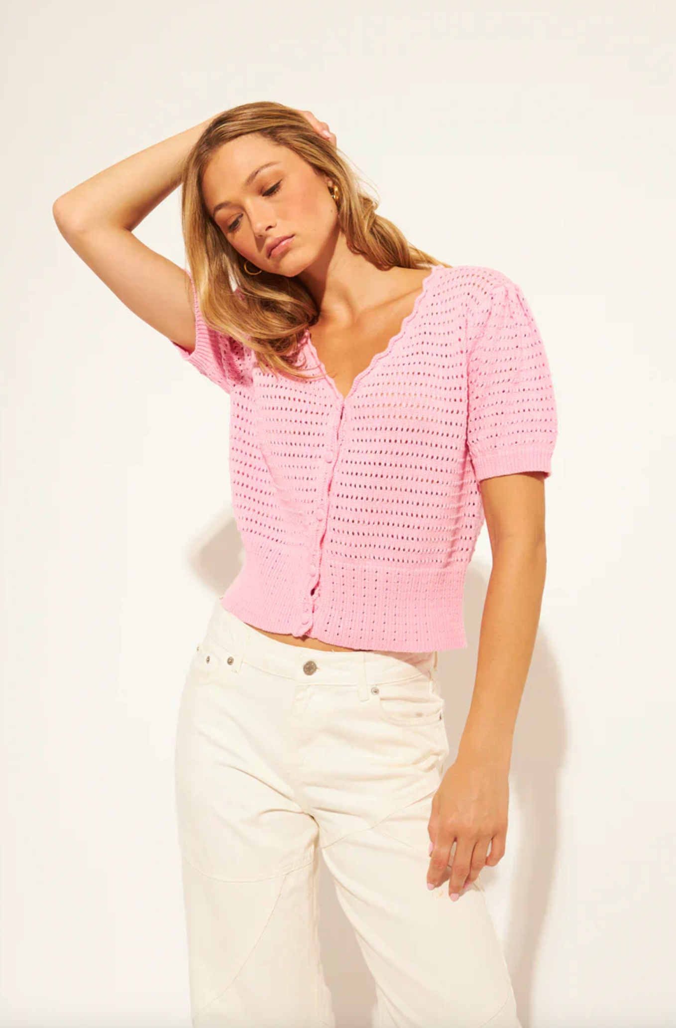 Wesley Knit Top | Bubble Gum