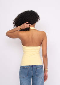 Hela Cotton Core Halter Top | Double Cream