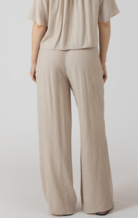Drawstring Wide Leg Pant | light Oyster