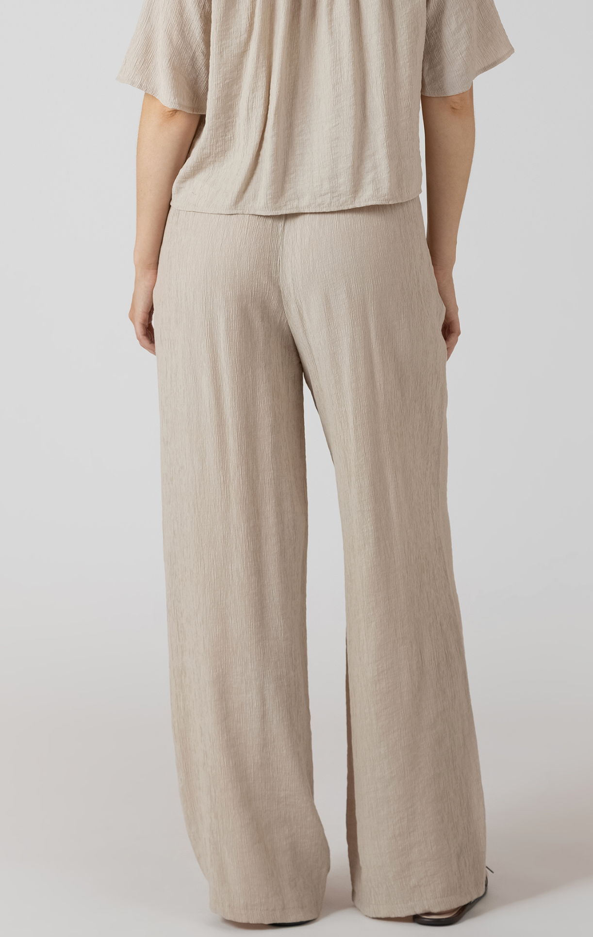 Drawstring Wide Leg Pant | light Oyster