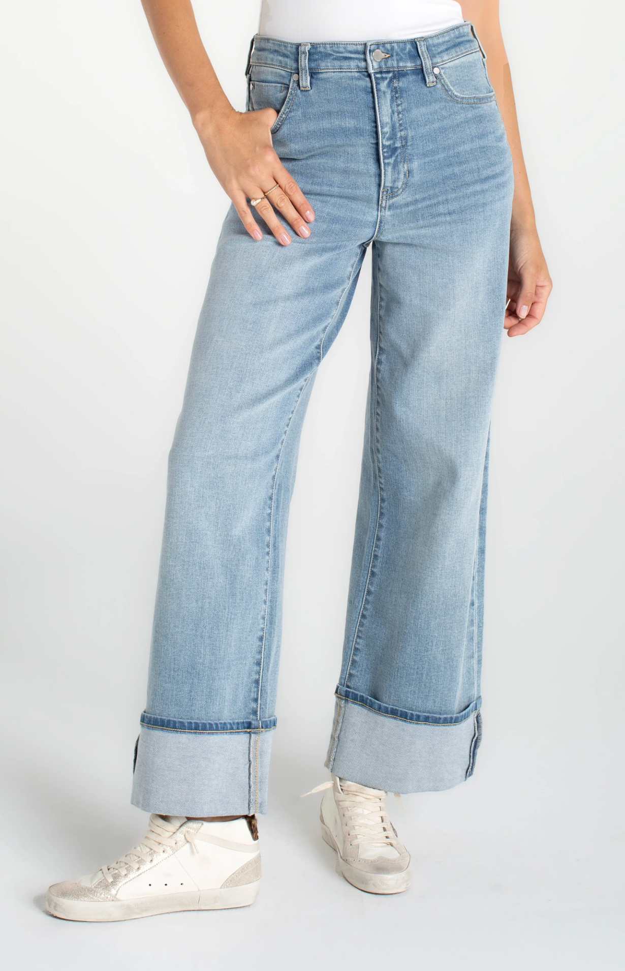 Morgan High Rise Cuffed Wide Leg | Rincon Beach