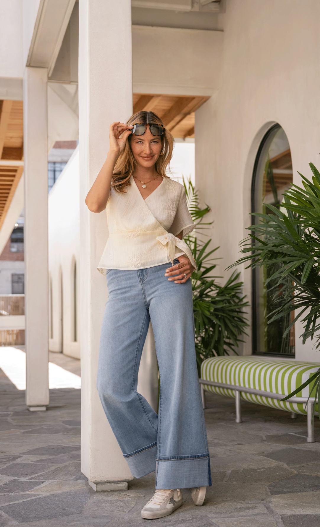 Morgan High Rise Cuffed Wide Leg | Rincon Beach