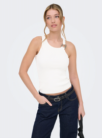 Meddi Knitted Top | Cloud Dancer