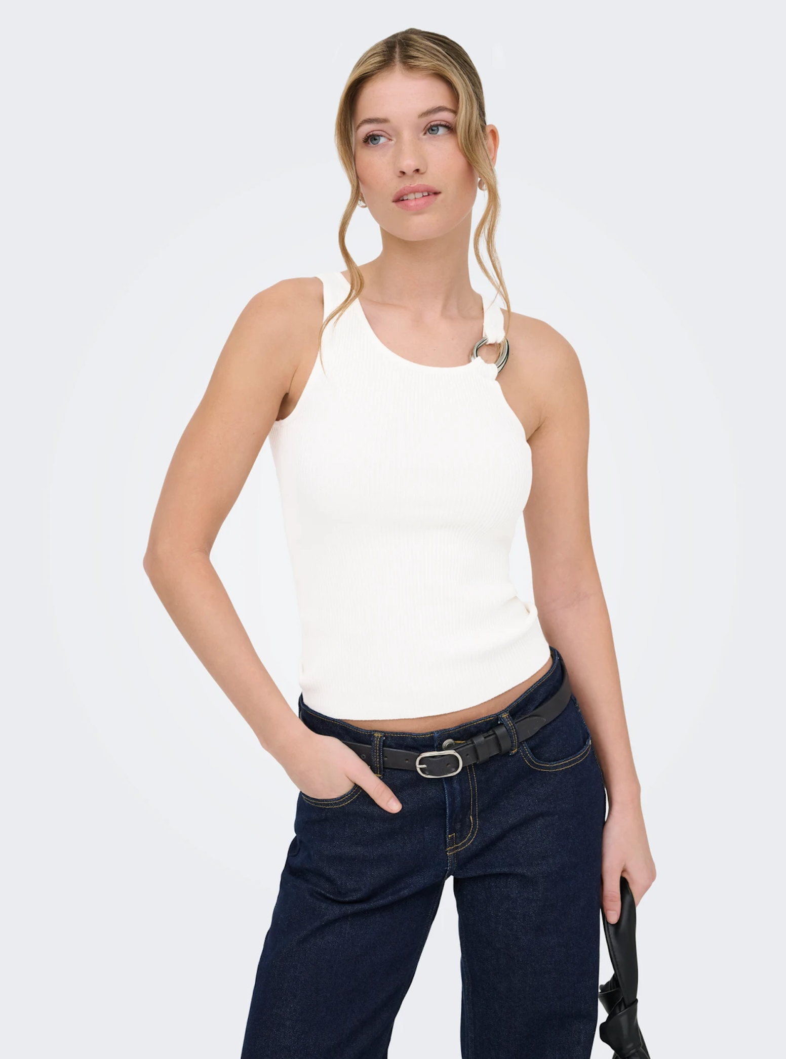 Meddi Knitted Top | Cloud Dancer