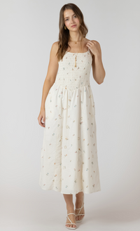 Eyelet Bloom Midi Dress