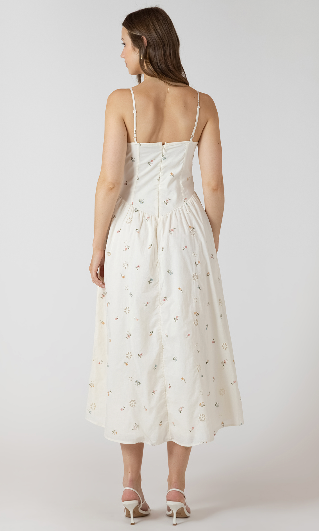 Eyelet Bloom Midi Dress