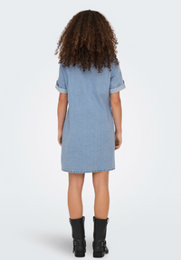 Onllisa Short Denim Dress | Light Blue Denim