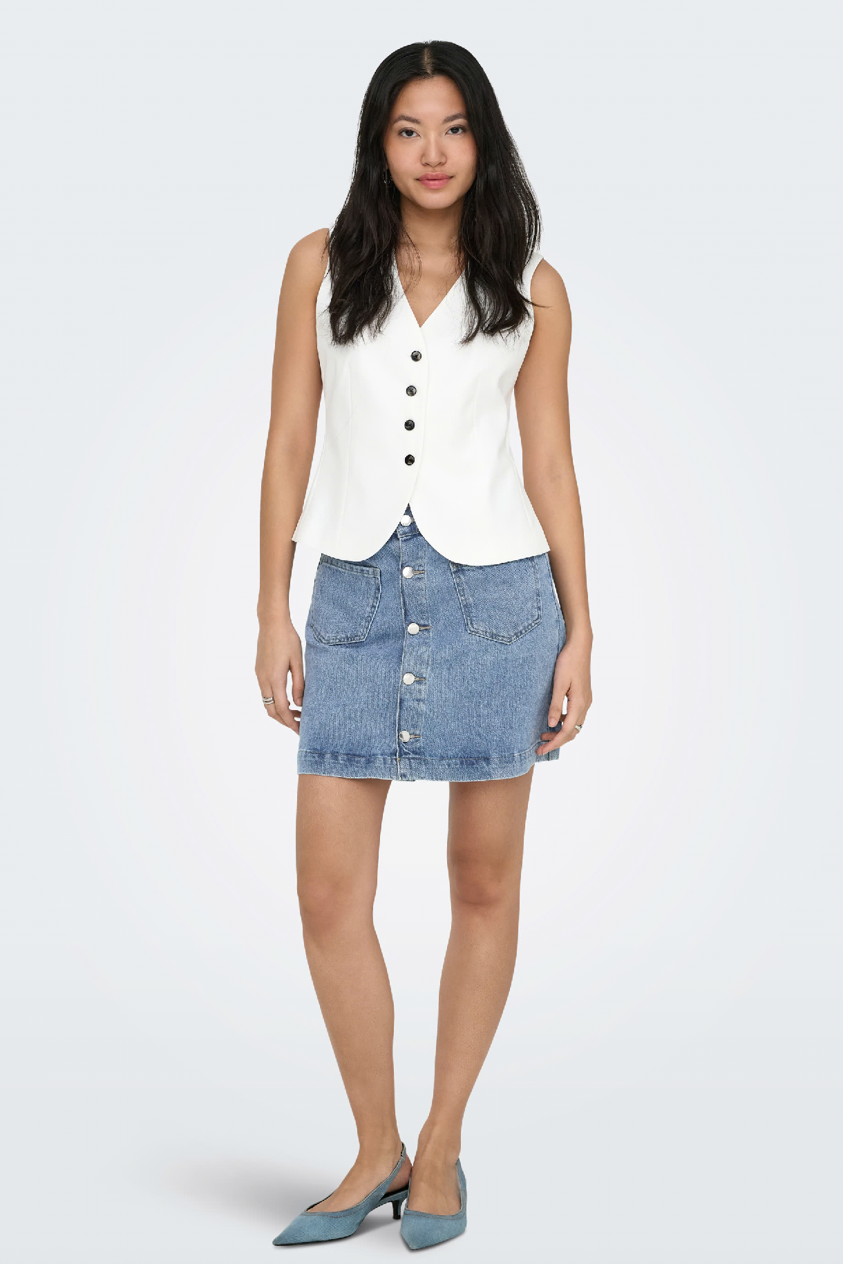 Amazing Denim Mini Skirt | Light Blue