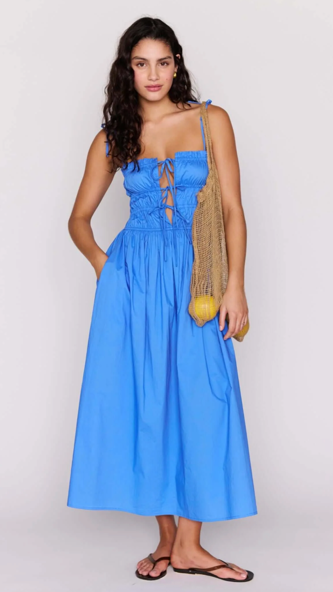 Liana Midi Dress |. Ocean Blue