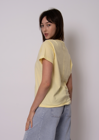 Zaya Short Sleeve Crew Neck Top | Double Cream