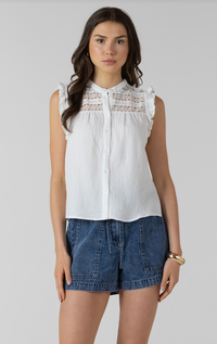 All that jazz Gauze Tank | White