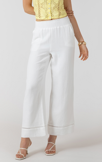 Breezy Pull-On Gauze Pant | White