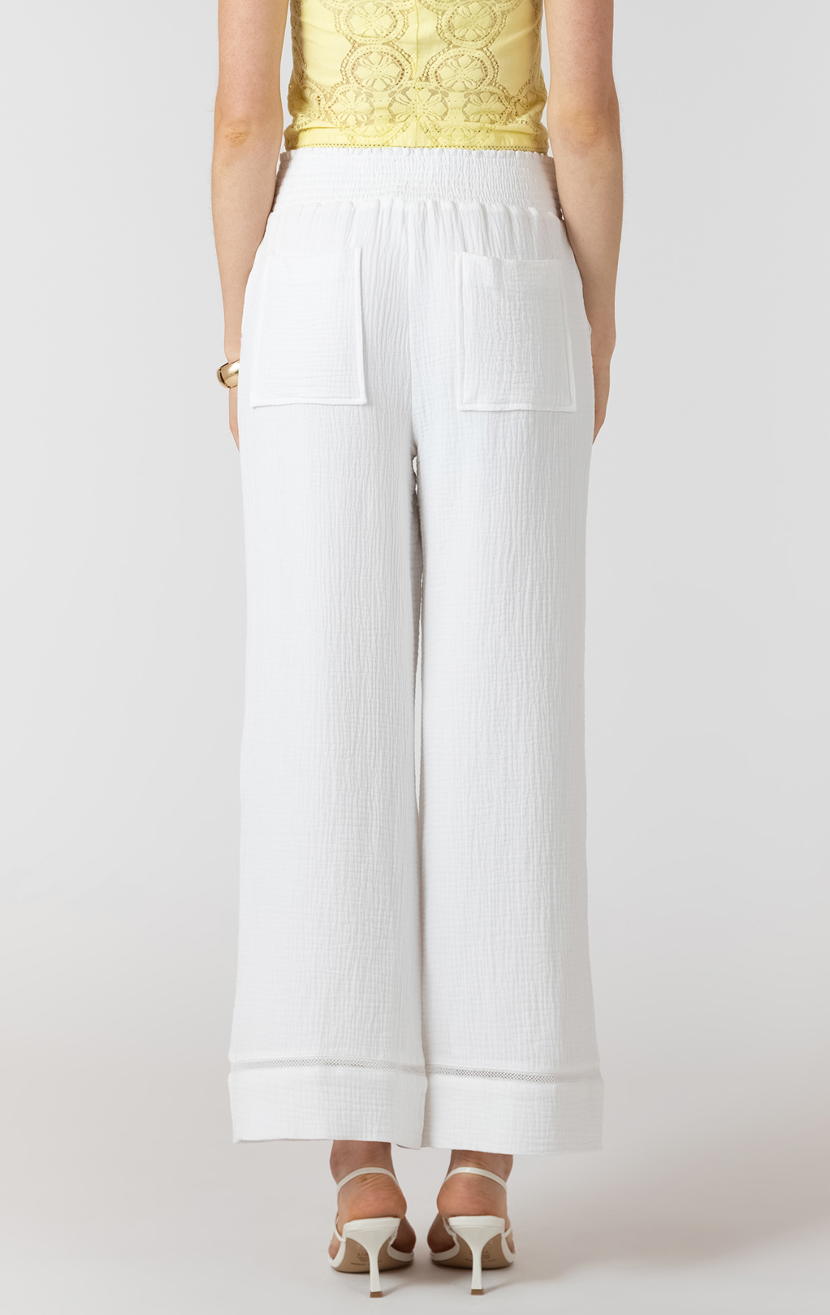 Breezy Pull-On Gauze Pant | White
