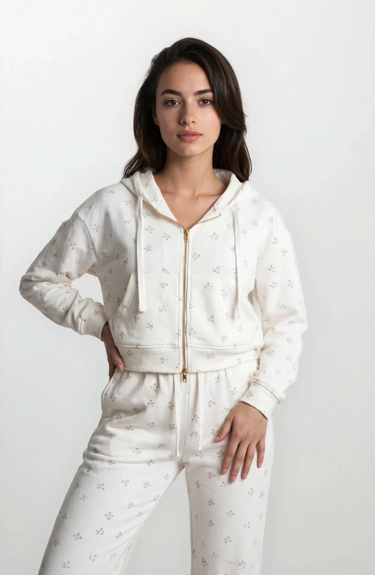 Camille Cotton Print Leisure Set