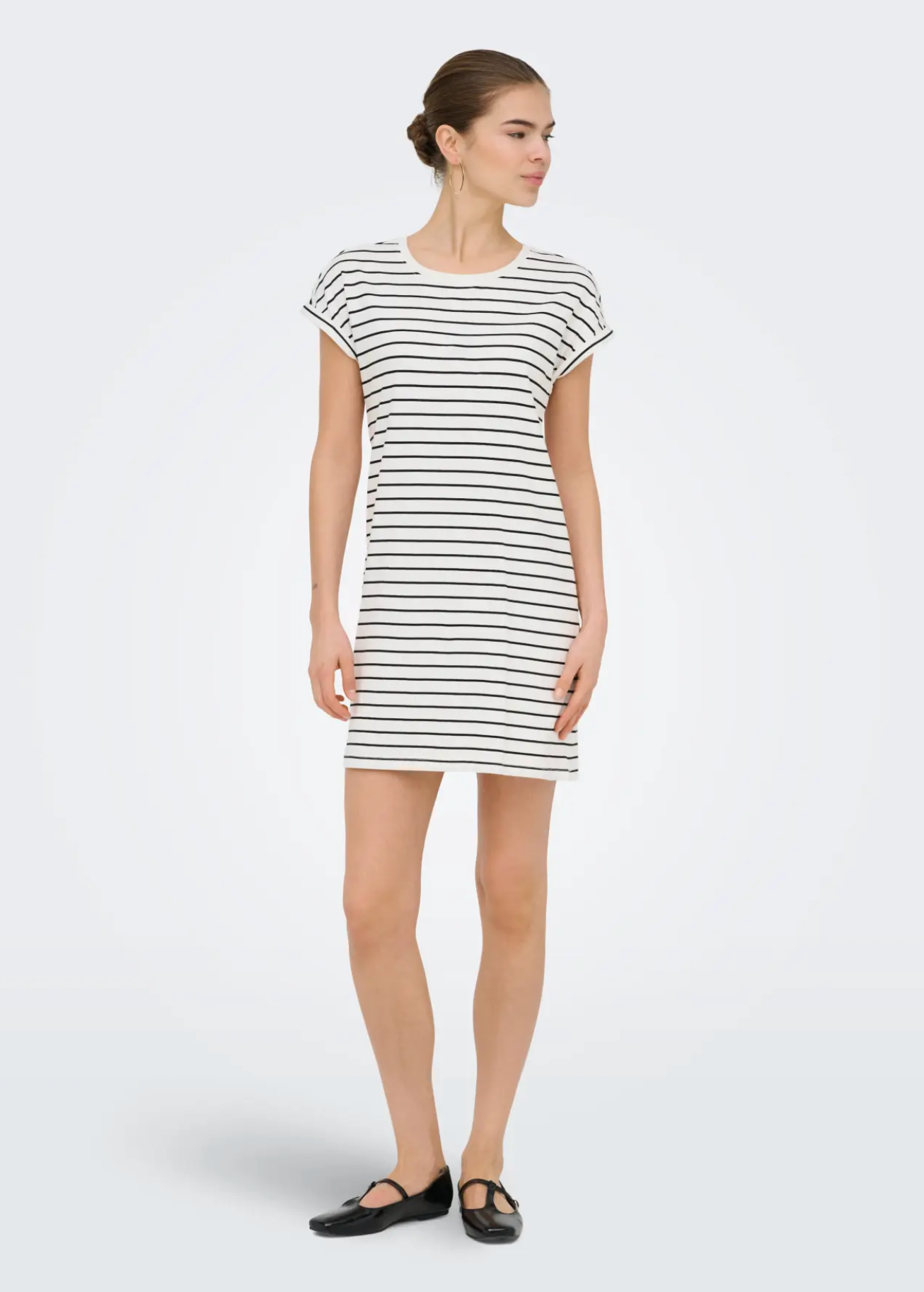Onlbloom Fold Up Dress | Black Stripe