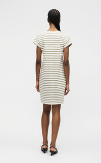 Onlbloom Fold Up Dress | Cloud Dancer stripe