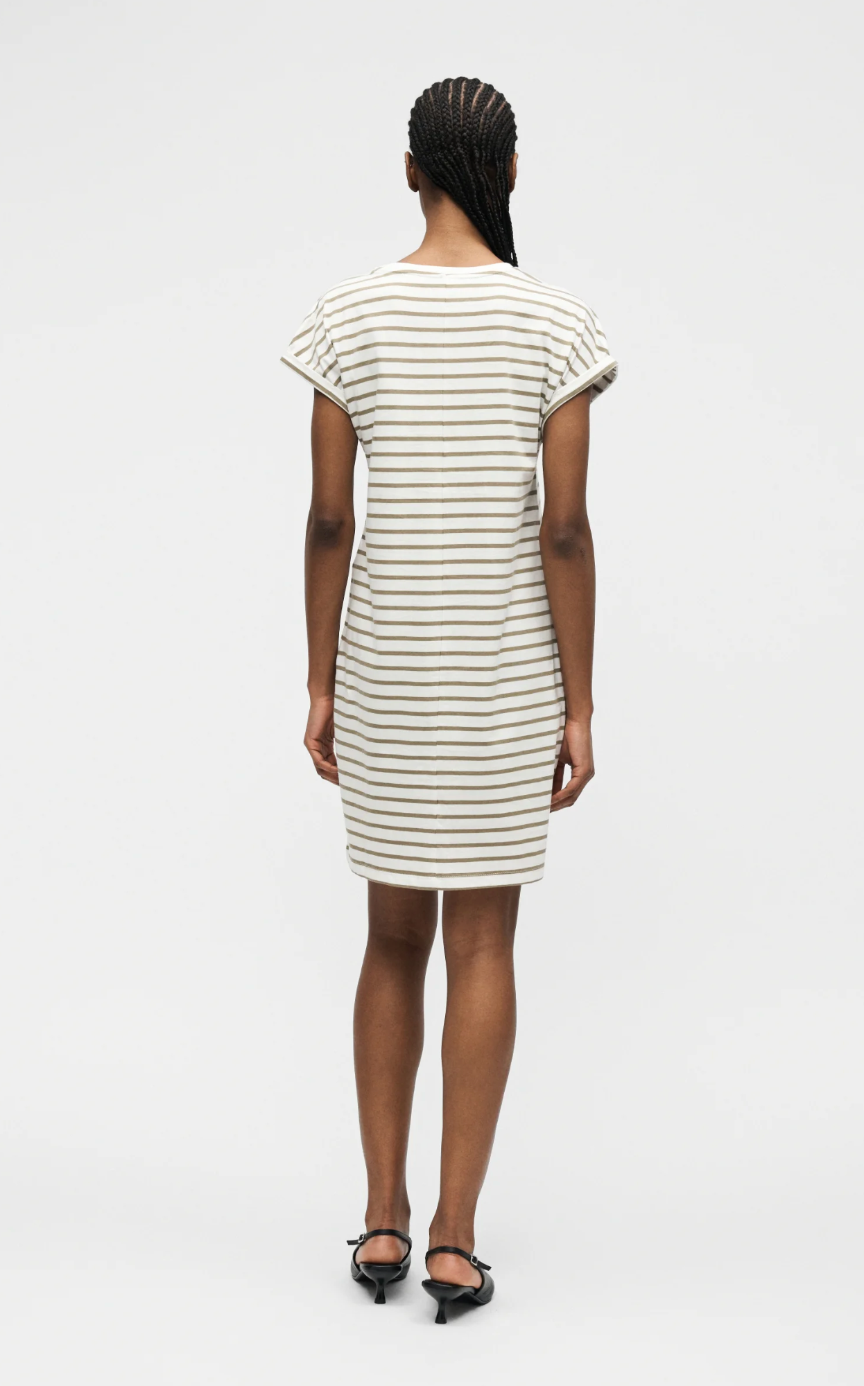 Onlbloom Fold Up Dress | Cloud Dancer stripe