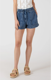 Harbour Denim Drawstring Short | Medium Blue Wash