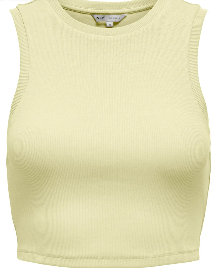 Onlvilma Cropped Tank Top | Double Cream