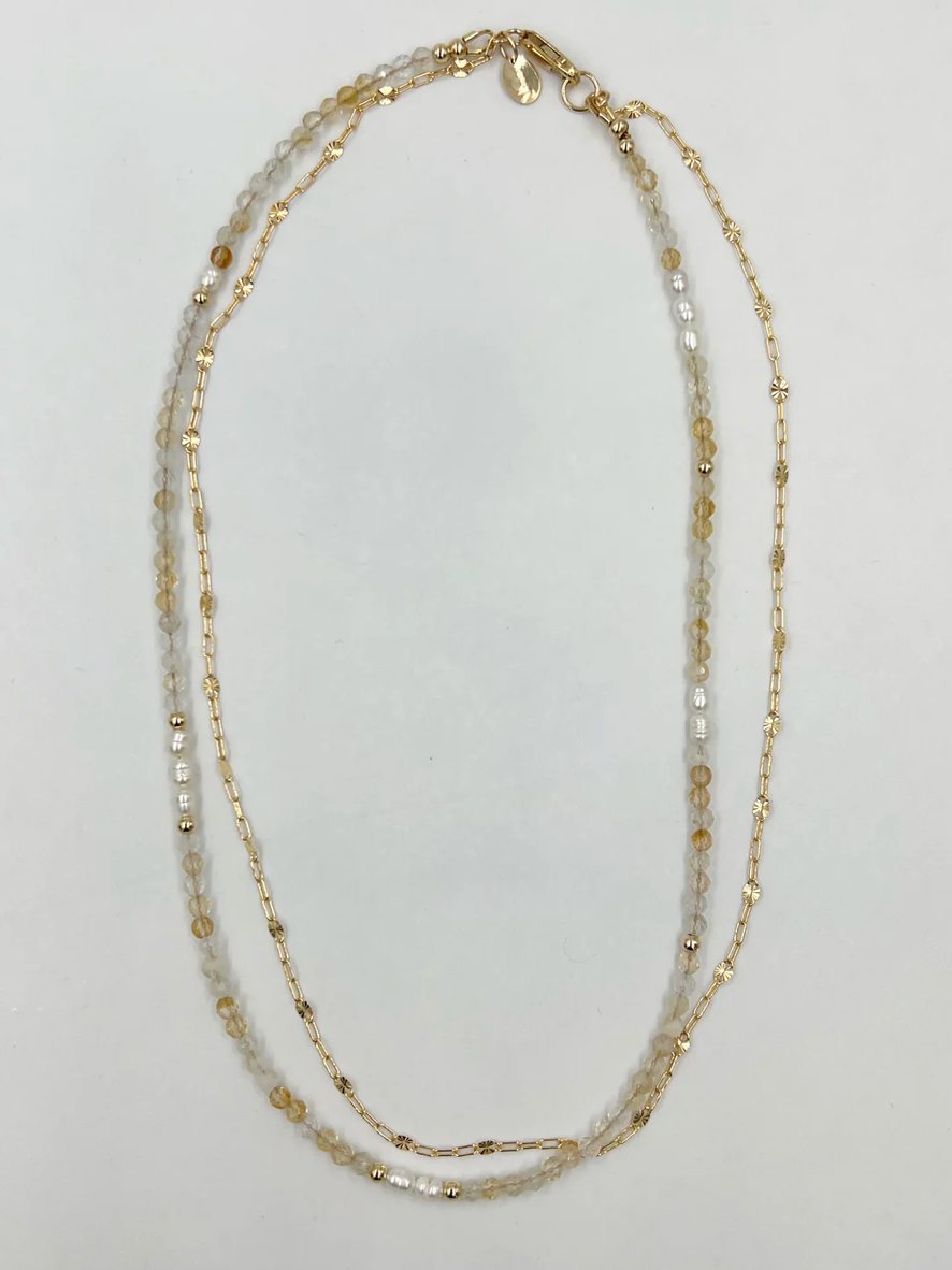 Palma Gold Two Strand Necklace