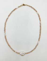 Maris Strand Necklace | Pink Moonstone