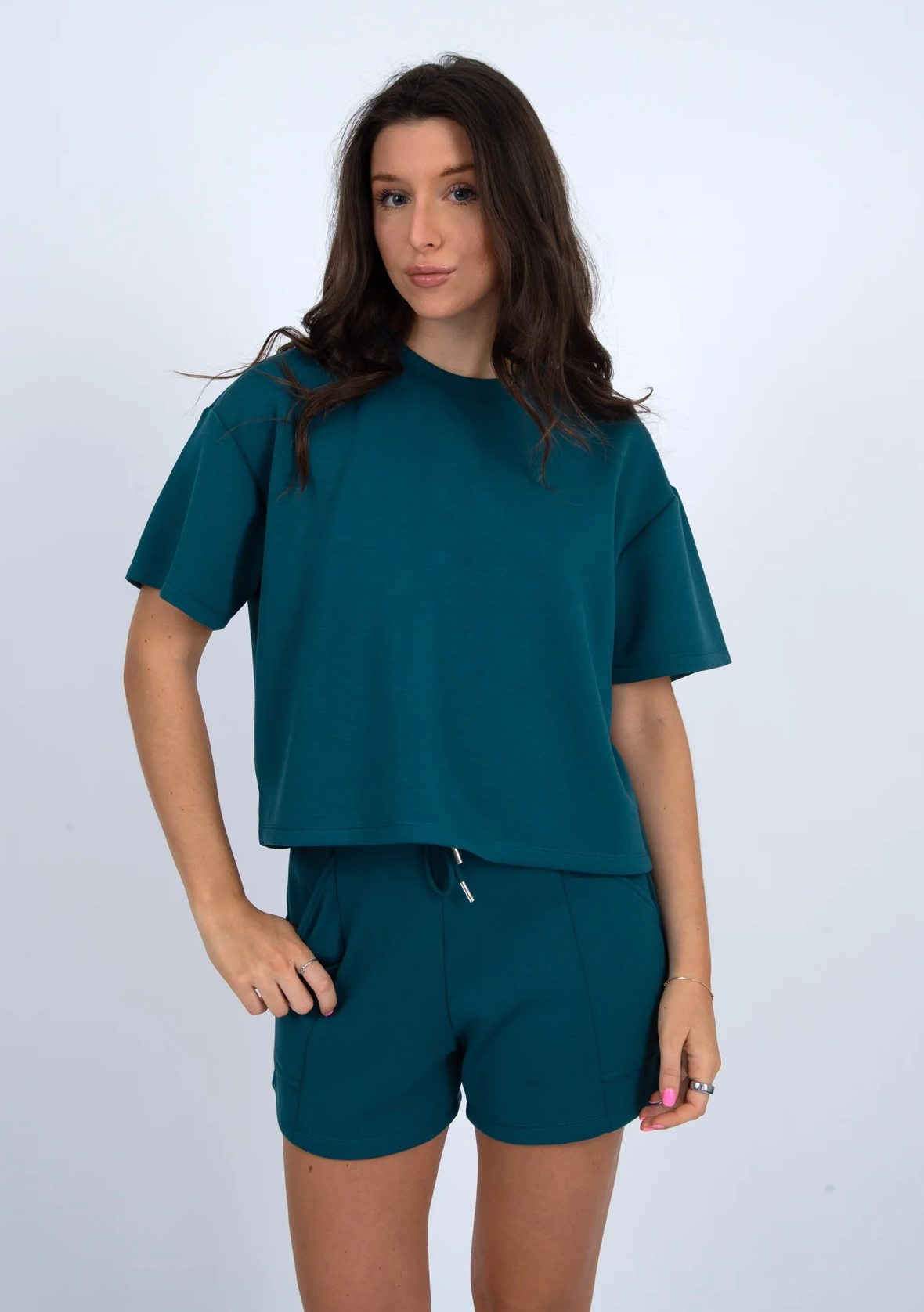 Senza Soft Knit Shorts | Border Blue