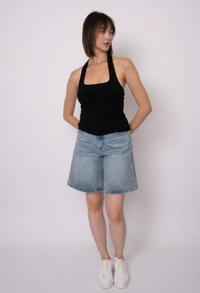 Hela Cotton Core Halter Top | Black