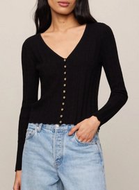 Landa Pointelle Top in Black