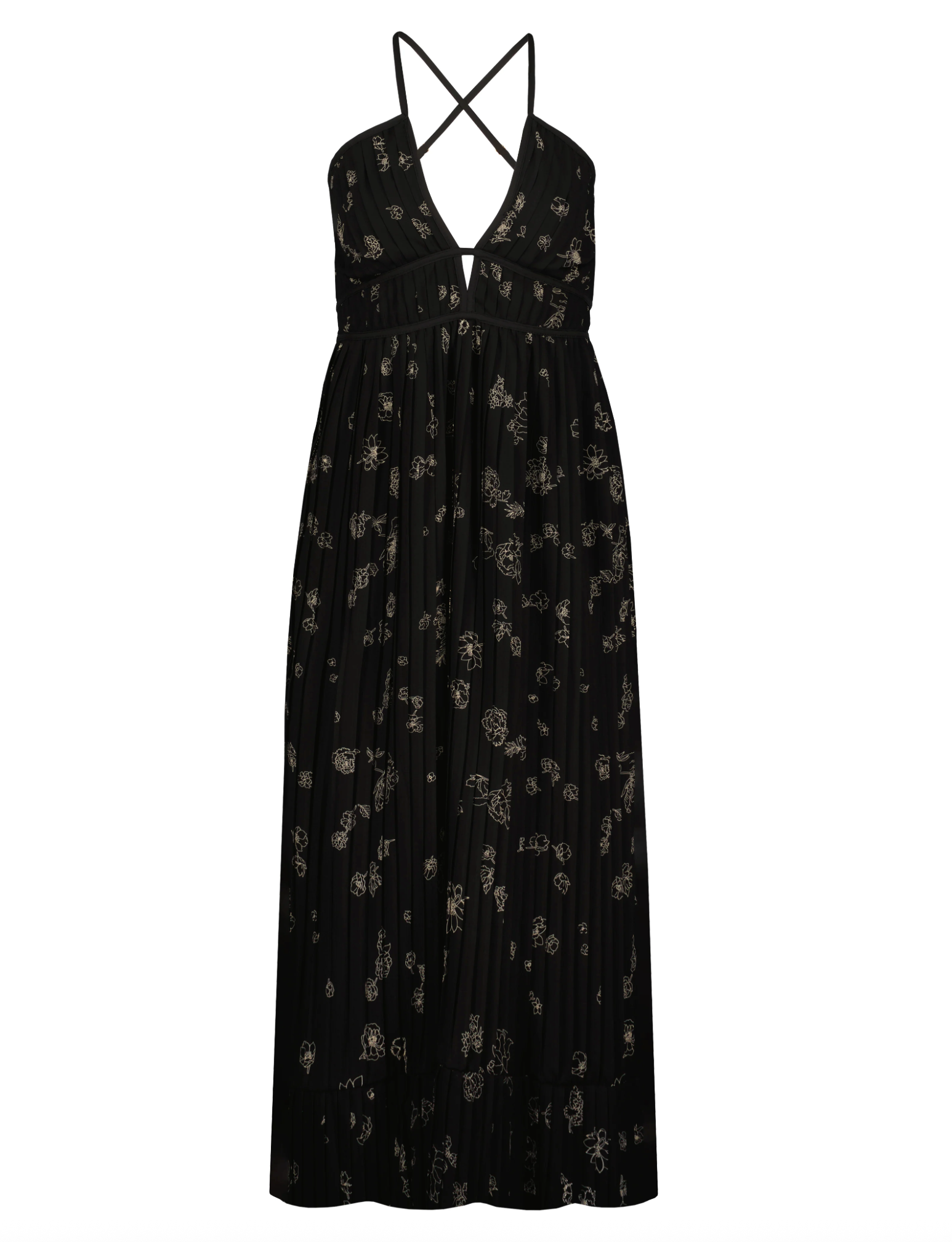 Athena Maxi Dresss | Black Floral