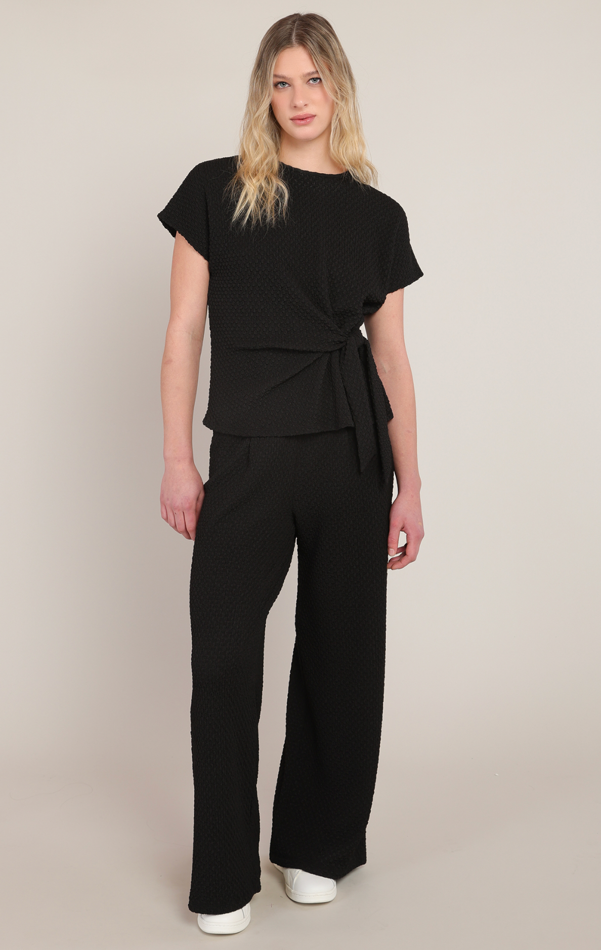 Textured wide Leg Pant